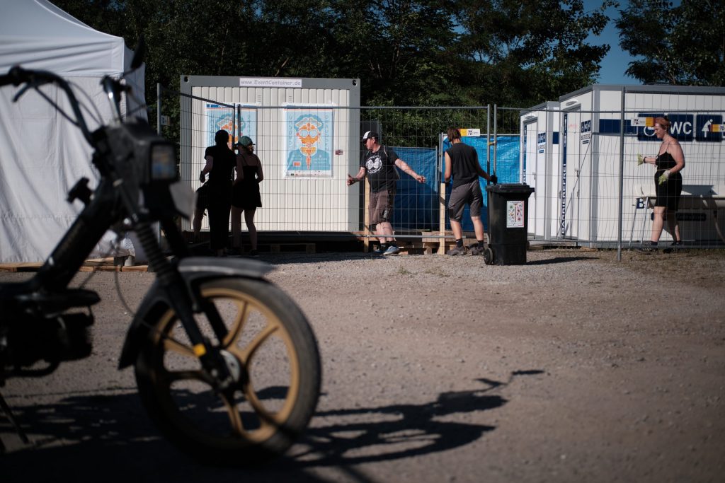 Aufbau am Festivalgelände